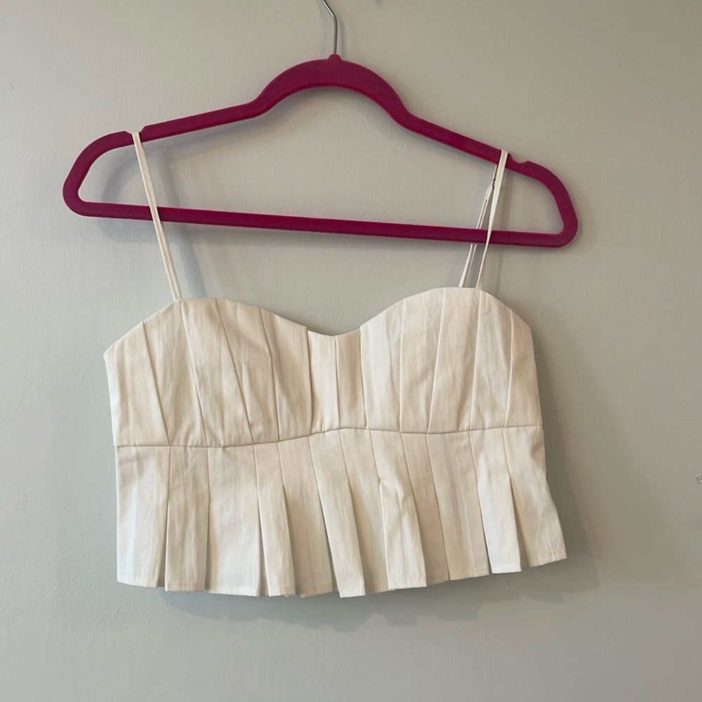 Sir The Label White Tank Top Adjustable Straps Size: 1